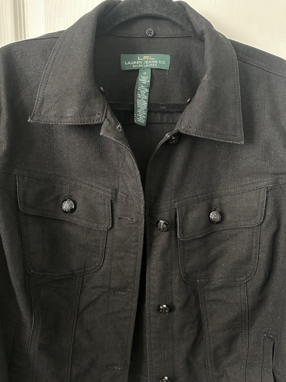 Lauren Ralph Lauren Black Women's Lightweight denim Jacket